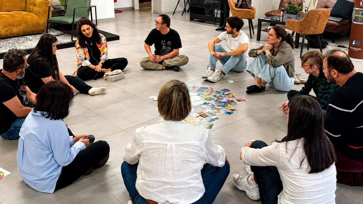 Allestimento workshop con isole di lavoro – Spazio Chiave Milano